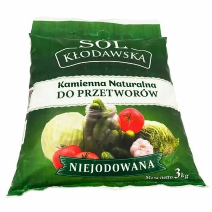 Sól kłodawska, niejodowana 3kg - Kopalnia Soli Kłodawa, Uszkodzone opakowanie, ubytek 0.1kg main product photo