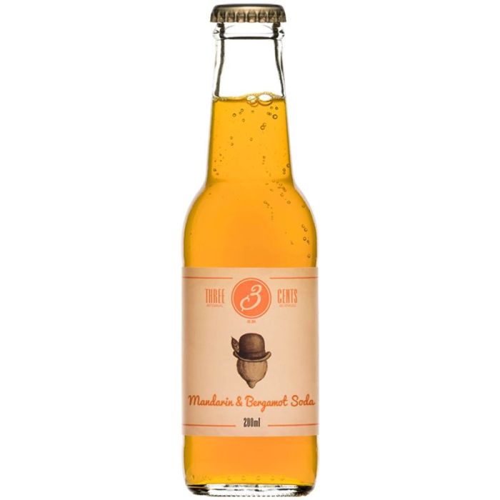 Napój gazowany Mandarin&Bergamot Soda 200ml - Three Cents main product photo