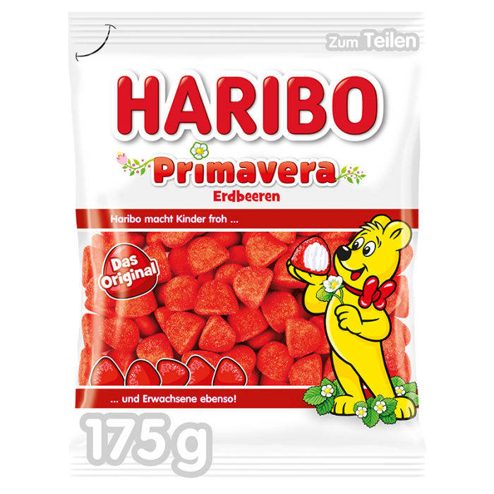 Żelki Primavera Erdbeeren 175g - Haribo main product photo