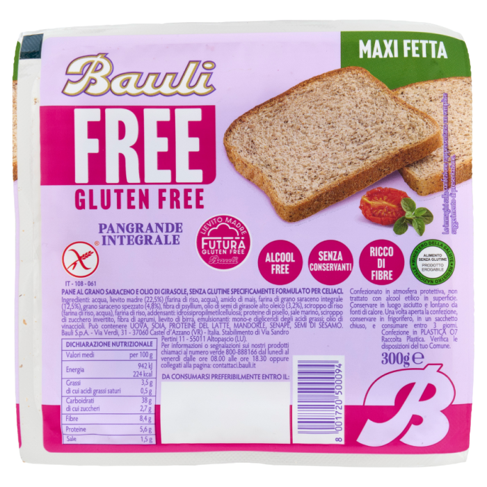 Chleb pełnoziarnisty bezglutenowy 300g - Bauli main product photo