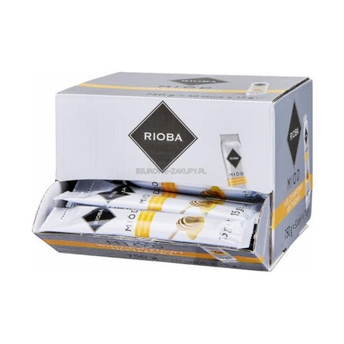 Miód rioba saszetki 50szt, Uszkodzone opakowanie, bez ubytku main product photo