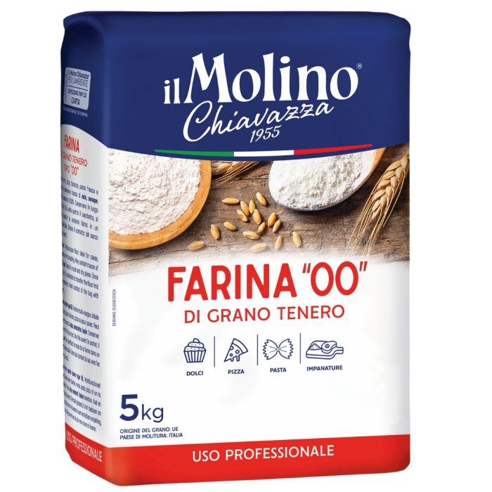 Mąka pszenna TYP "00" grano Tenero 5 kg - Il Molino Chiavazza, Uszkodzone opakowanie, ubytek 0.8kg main product photo