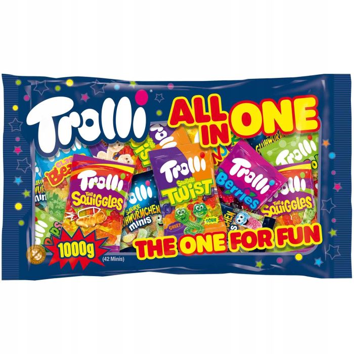 Żelki mix smaków i form All in One 1kg - Trolli main product photo