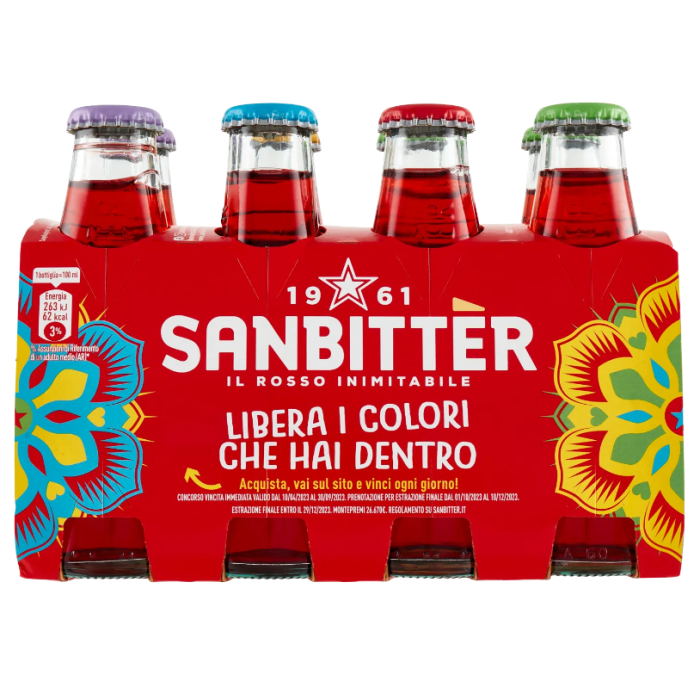 Napój Liberia i Colori Che Hai Dentro Rosso 8x100ml - Sanbitter, Uszkodzona etykieta main product photo