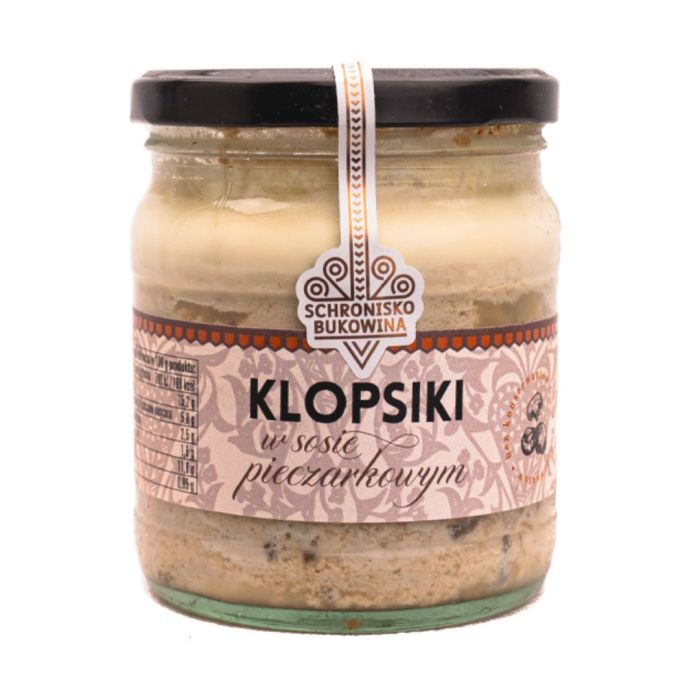 Klopsiki w sosie pieczarkowym 380 g - Schronisko Bukowina main product photo