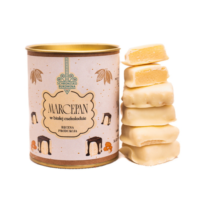 Marcepan w białej czekoladzie 100g - Schronisko Bukowina main product photo