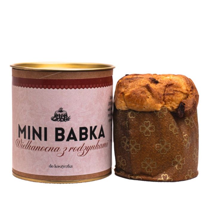 Mini babka wielkanocna z rodzynkami do koszyczka 80g - Schronisko Bukowina main product photo