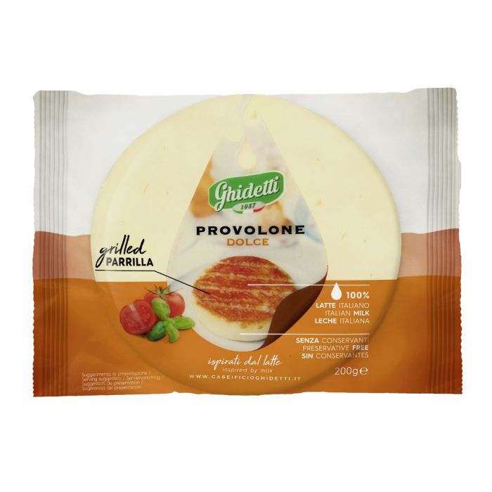 Ser łagodny Provolone w krążku do grillowania 200g - Ghidetti main product photo