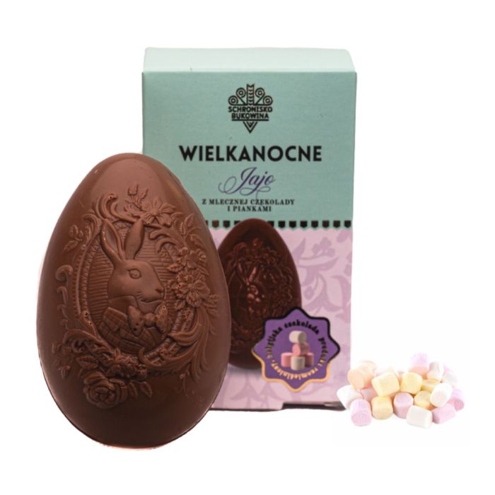 Jajko z mlecznej czekolady i piankami 60 g - Schronisko Bukowina main product photo