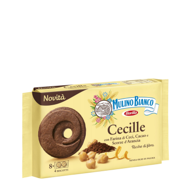 Kruche ciasteczka czekoladowe z ciecierzycą Cecille - Mulino Bianco
