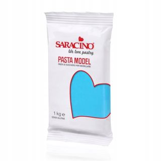 Masa cukrowa do modelowania niebieska Light Blue Model Paste1kg - Saracino