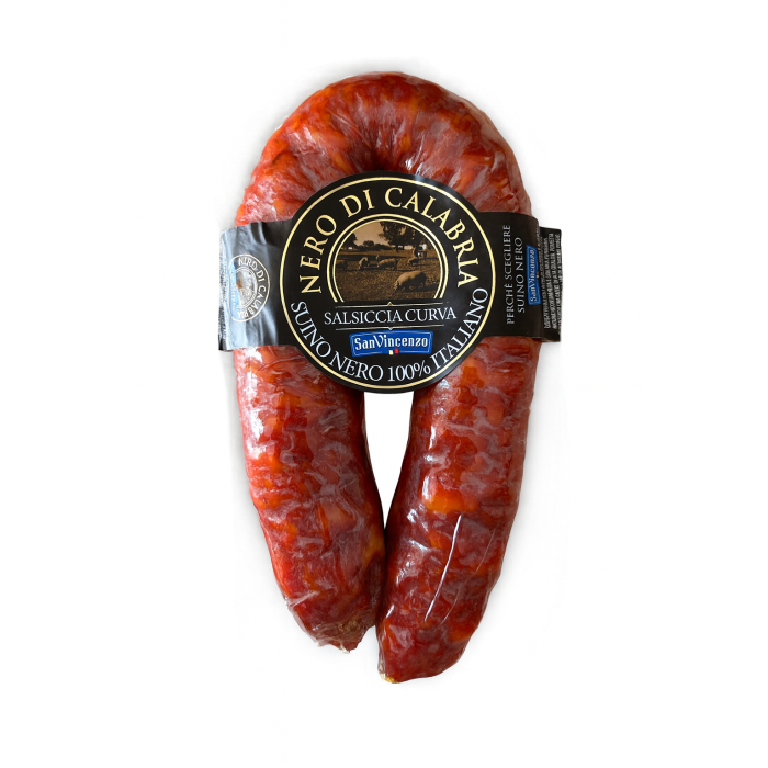 Kiełbasa Salsiccia Suino Nero Dolce di Calabria Włoska 300g - San Vincenzo main product photo