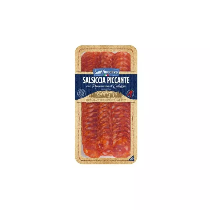 Kiełbasa Salsiccia Piccante di Calabria Peperoncino 80g - San Vincenzo main product photo