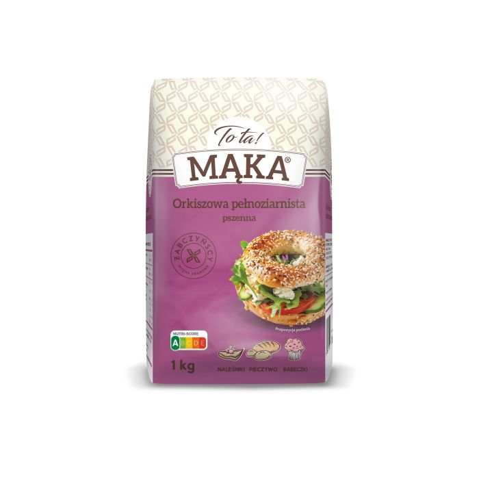 Mąka orkiszowa pełnoziarnista pszenna 1kg - Tota main product photo