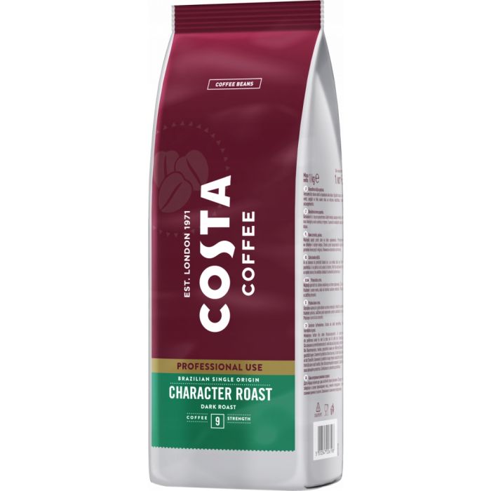 Kawa ziarnista Arabica brazilian character Dark Roast włoska 1kg - Costa main product photo