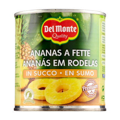 Ananas w syropie a Fette in sciroppo 435g - Del Monte, Uszkodzone opakowanie, ubytek 0.01kg