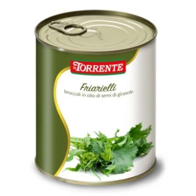 Liście i kwiaty brokułów Friarielli 800g - La Torrente