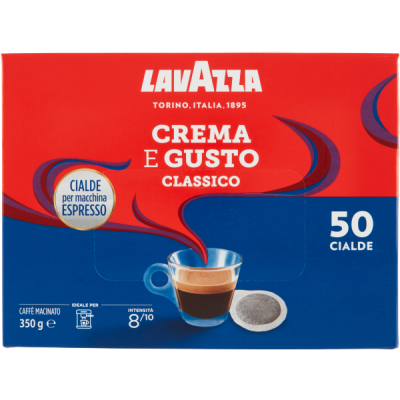 Szaszetki Crema & Gusto Classico 50 szt. 350g - Lavazza, Uszkodzone opakowanie, bez ubytku
