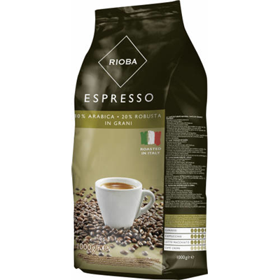 Kawa ziarnista mieszana Gold 1kg - Rioba
