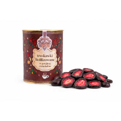 Truskawki liofilizowane w deserowej czekoladzie 100g - Schronisko Bukowina