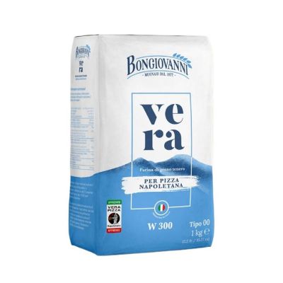 Mąka z pszenicy miękkiej Vera W300 1kg - Bongiovanni, Uszkodzone opakowanie, ubytek 0.02kg