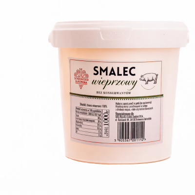 Smalec wieprzowy czysty 1 kg - schronisko bukowina