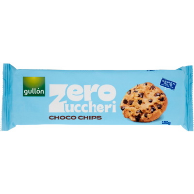Ciasteczka bez cukru z czekoladą Choco Chips Zero Zucchero 150g - Gullon