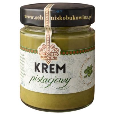 Krem pistacjowy 200g - Schronisko Bukowina, opakowanie zgniecione