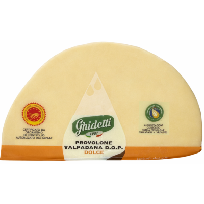 Ser Provolone Valpadana PDO łagodny, półksiężyc 200g - Ghidetti