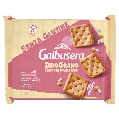 Bezglutenowe krakersy zerograno 320g - Galbusera, Uszkodzone opakowanie, bez ubytku