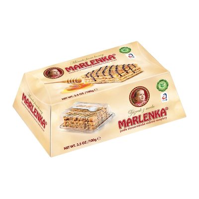 Kakaowy torcik miodowy z orzechami włoskimi 100g - Marlenka