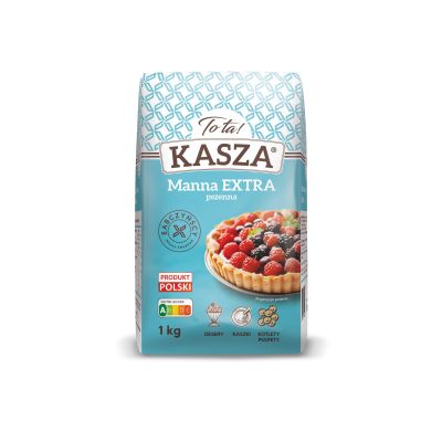Kasza Manna extra pszenna 1kg - Tota, Uszkodzone opakowanie, bez ubytku