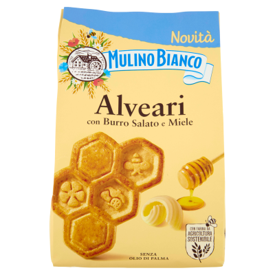 Ciastka kruche z palonym masłem z miodem Alveari 300g - Mulino Bianco