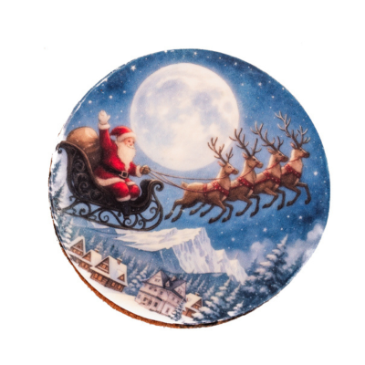 Piernik świąteczny Mikołaj z Reniferami 53 g - Schronisko Bukowina