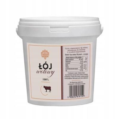 Łój wołowy 1kg - Schronisko Bukowina, Uszkodzone opakowanie