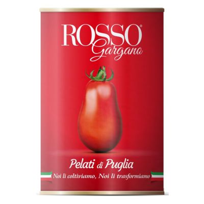 Pomidory Pelati di Puglia 400g - Gargano Rosso, opakowanie zgniecione