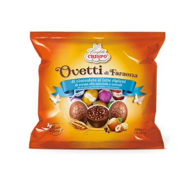 Jajeczka z orzechami cioccolato al latte ripieni 500g - Crispo