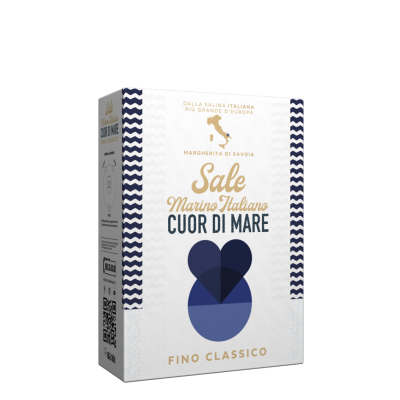 Sól morska drobnoziarnista Sale fino 1kg - Cuor di Mare