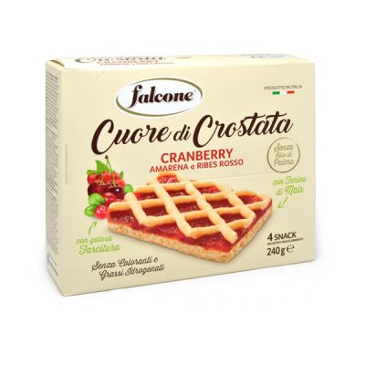 Tarta z żurawiną i wiśnią Crostata Cranberry 240g - Falcone, Krótki termin