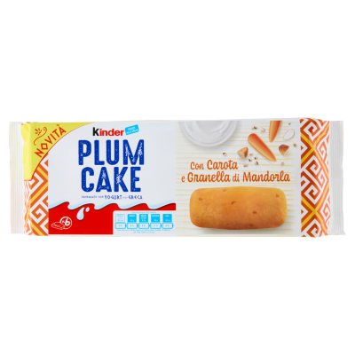Biszkopty PLUM CAKE z jogurtem, marchewką i migdałami włoskie 192g - Kinder