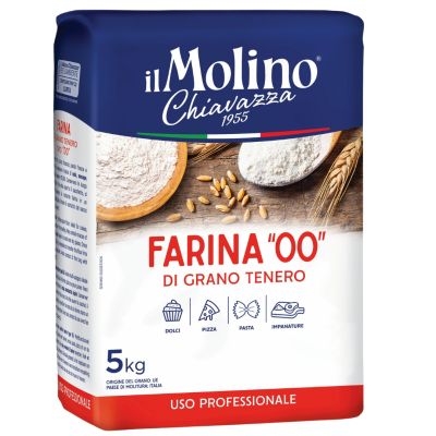 Mąka pszenna TYP "00" grano Tenero 5 kg - Il Molino Chiavazza, Uszkodzone opakowanie, bez ubytku