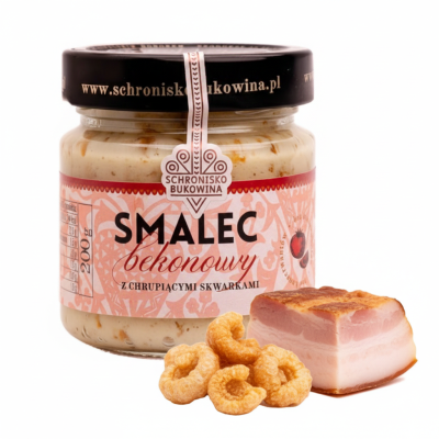 Smalec bekonowy z chrupiącymi skwarkami 190 g - Schronisko Bukowina