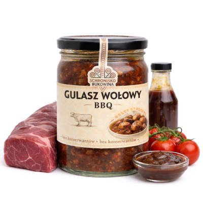 Gulasz  Wołowy BBQ - 400 g Schronisko Bukowina