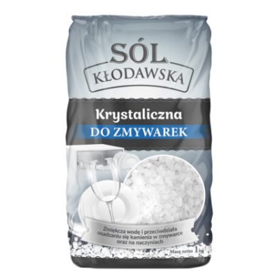 Sól do zmywarek Kłodawska 1kg - Kłodawska, Uszkodzone opakowanie