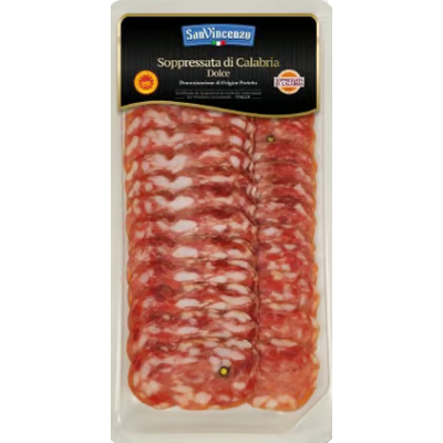Soppressata di Calabria DOP w plastrach 80g - San Vincenzo