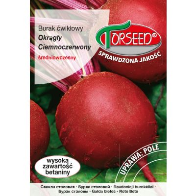 Nasiona Burak ćwikłowy Okrągły Ciemnoczerwony 15g - Torseed