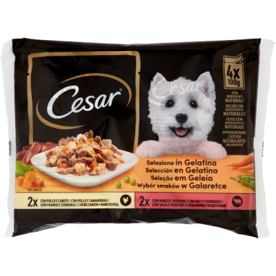 Karma dla psa Delizie Gelatina 4x100g - Cesar