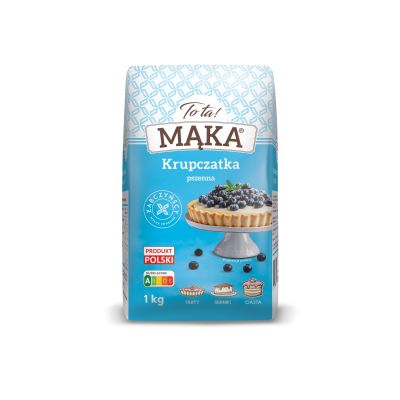 Mąka Krupczatka pszenna 1kg - Tota, Uszkodzone opakowanie, ubytek 0.1kg