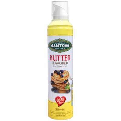 Olej słonecznikowy o smaku masła w sprayu 200 ml - Fratelli Mantova