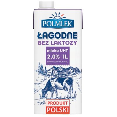 Mleko łagodne bez laktozy UHT 1l - Polmlek